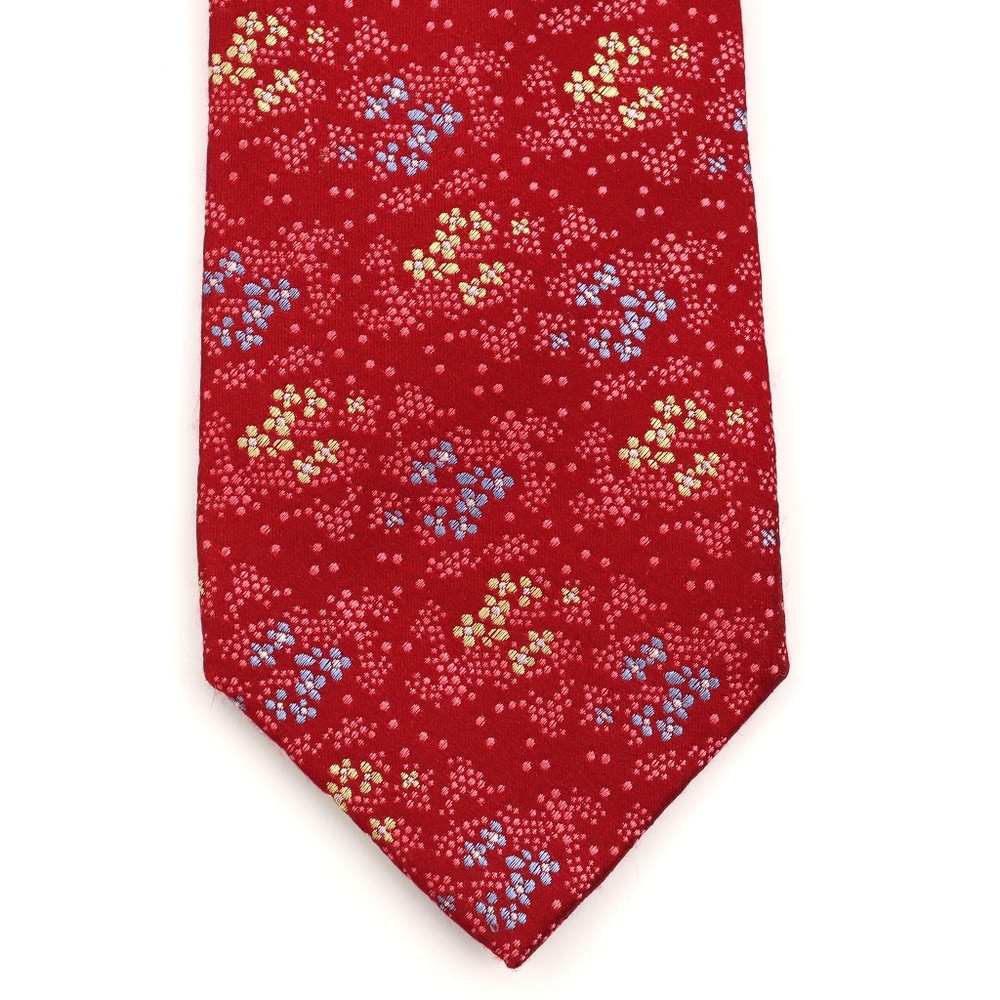 Charles Tyrwhitt Silk Neck Tie Red Floral Patern - Picture 2 of 6